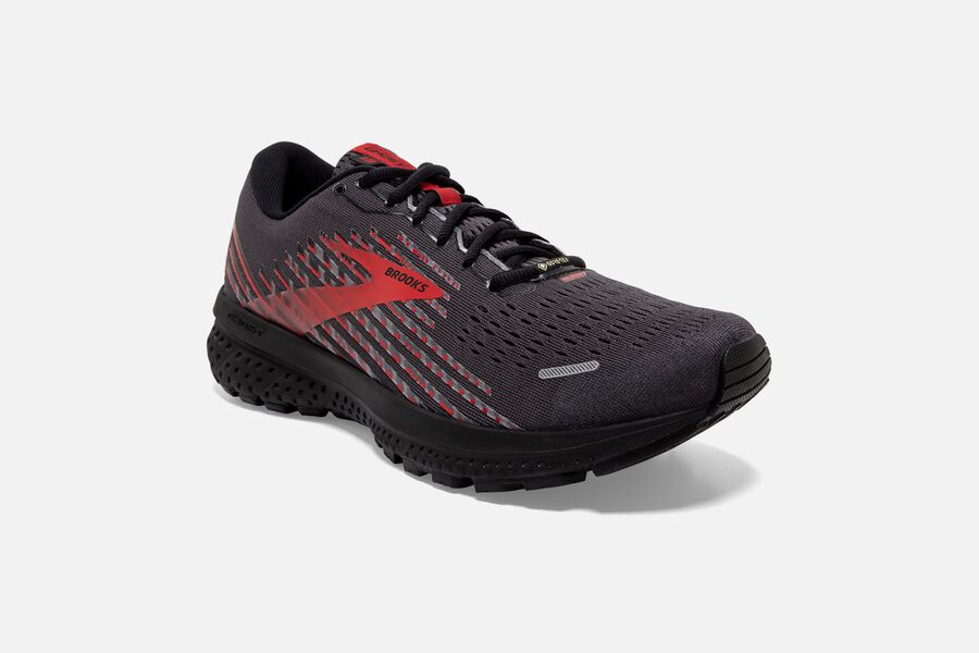 Ghost 13 GTX Road Brooks Running Shoes NZ Mens - Black/Red - OITFEX-167